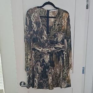 Zara Multicolor Long Sleeve Dress Size XL